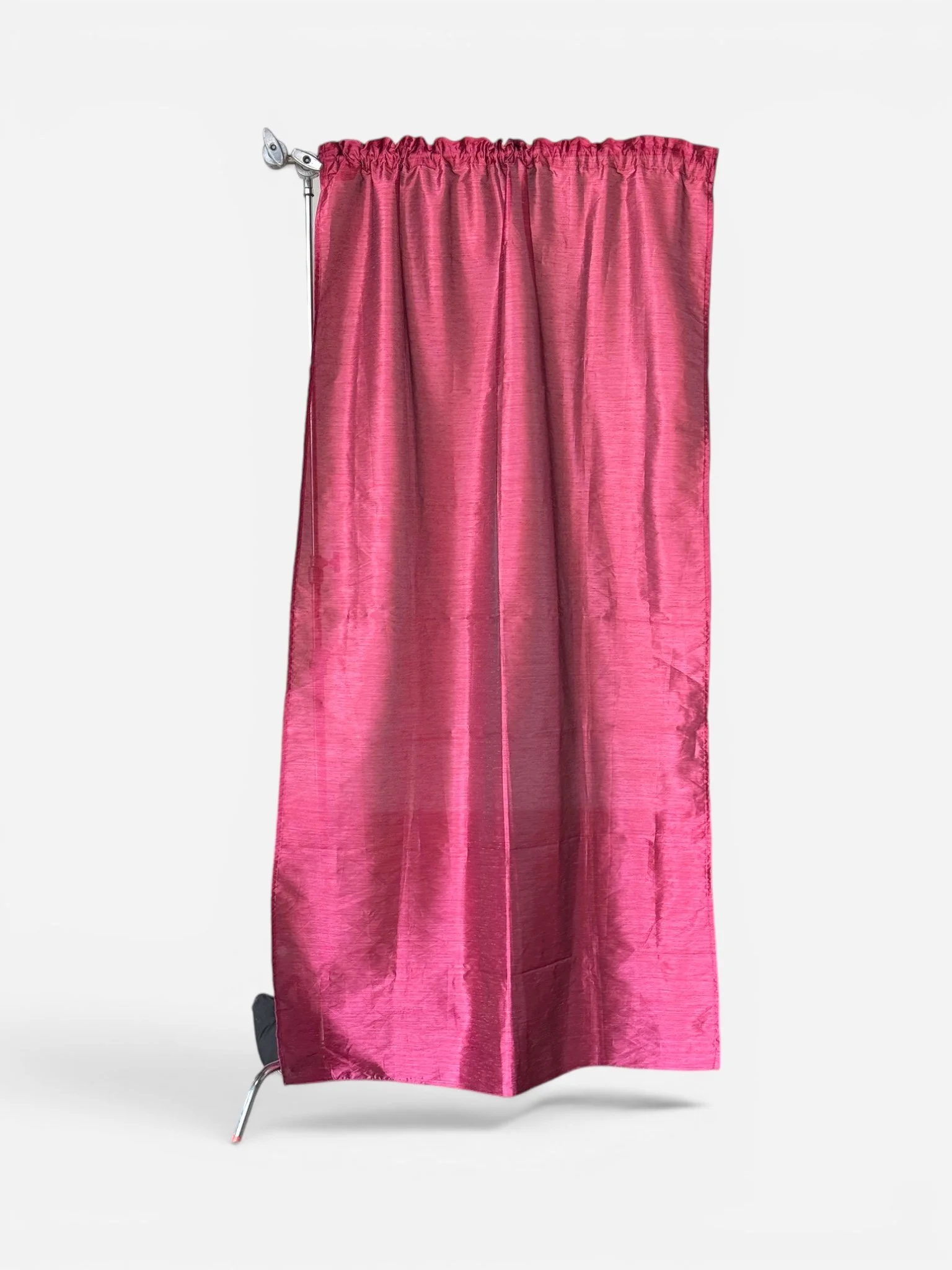 MAGENTA METALLIC SATIC CURTAIN (95"H X 54"W)