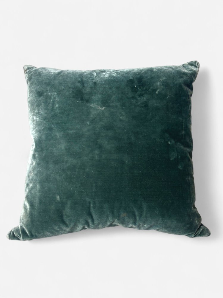 DUSTY TURQUOISE VELVET PILLOW