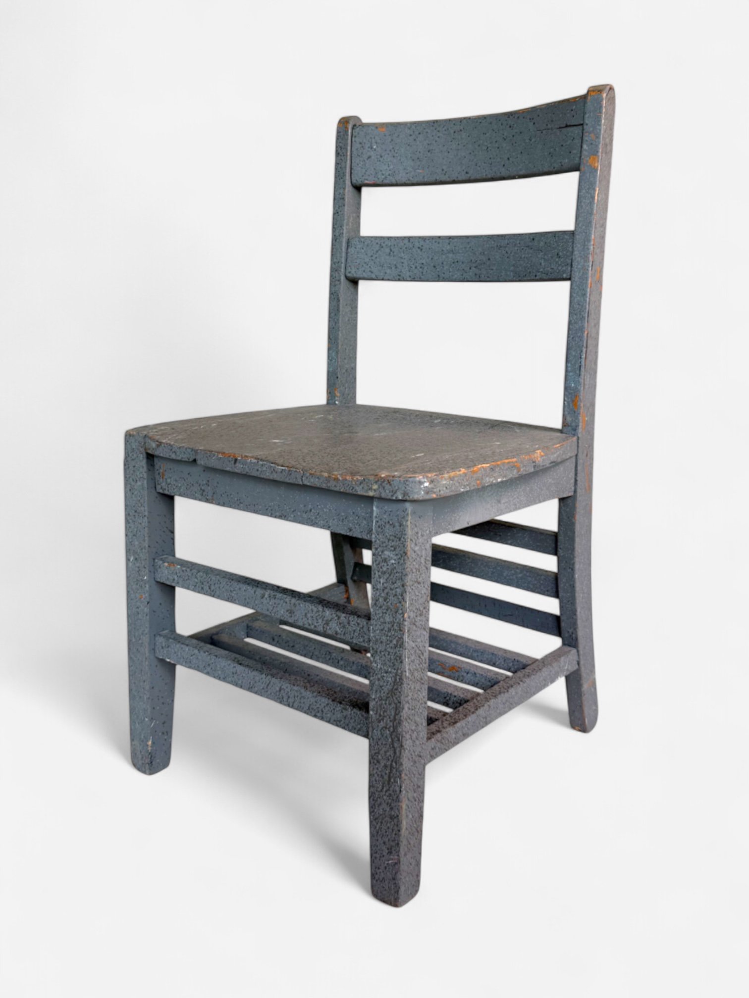 GREY MOTTLED SCHOOL CHAIR