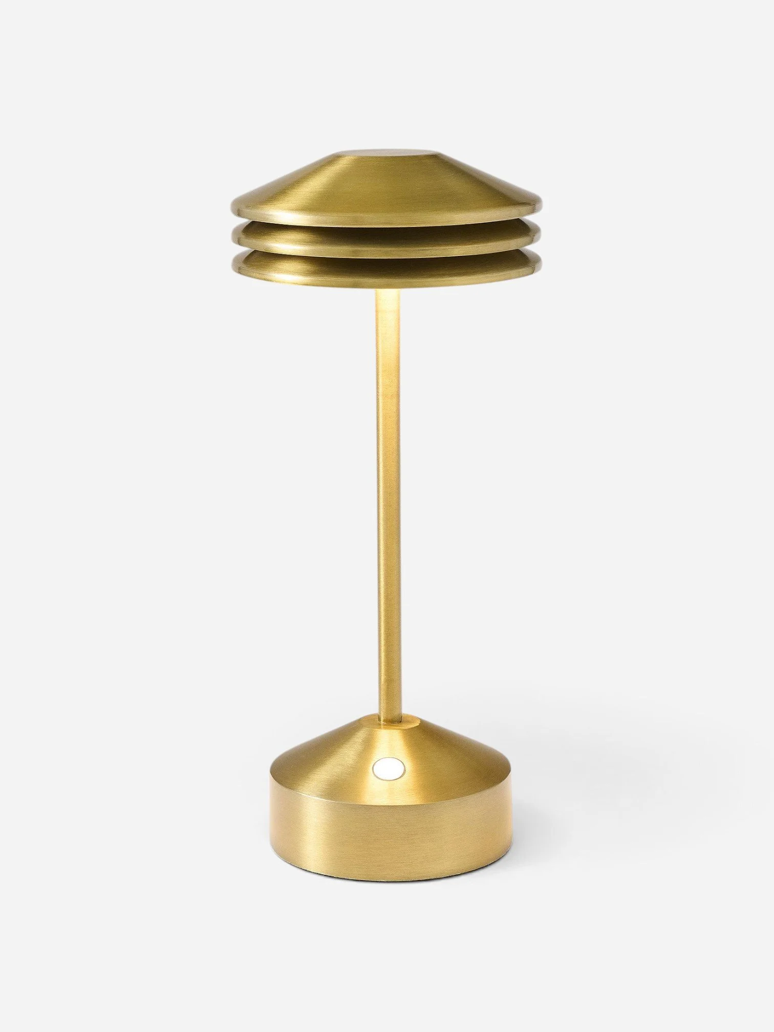 GOLD LED CORDLESS LAYERED TABLE LAMP