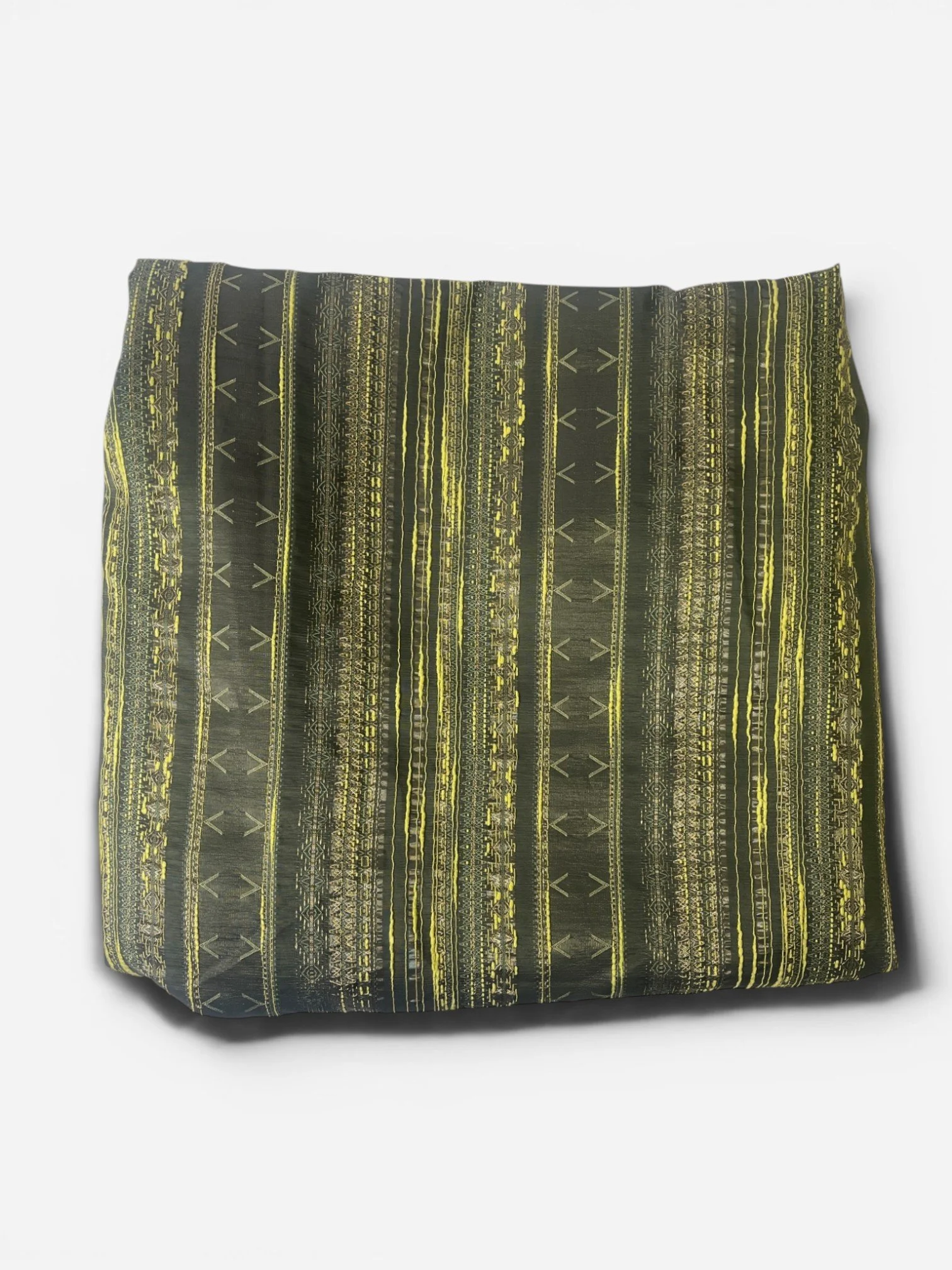 OLIVE AND GOLD WOVEN FABRIC (107”L x 69”W)