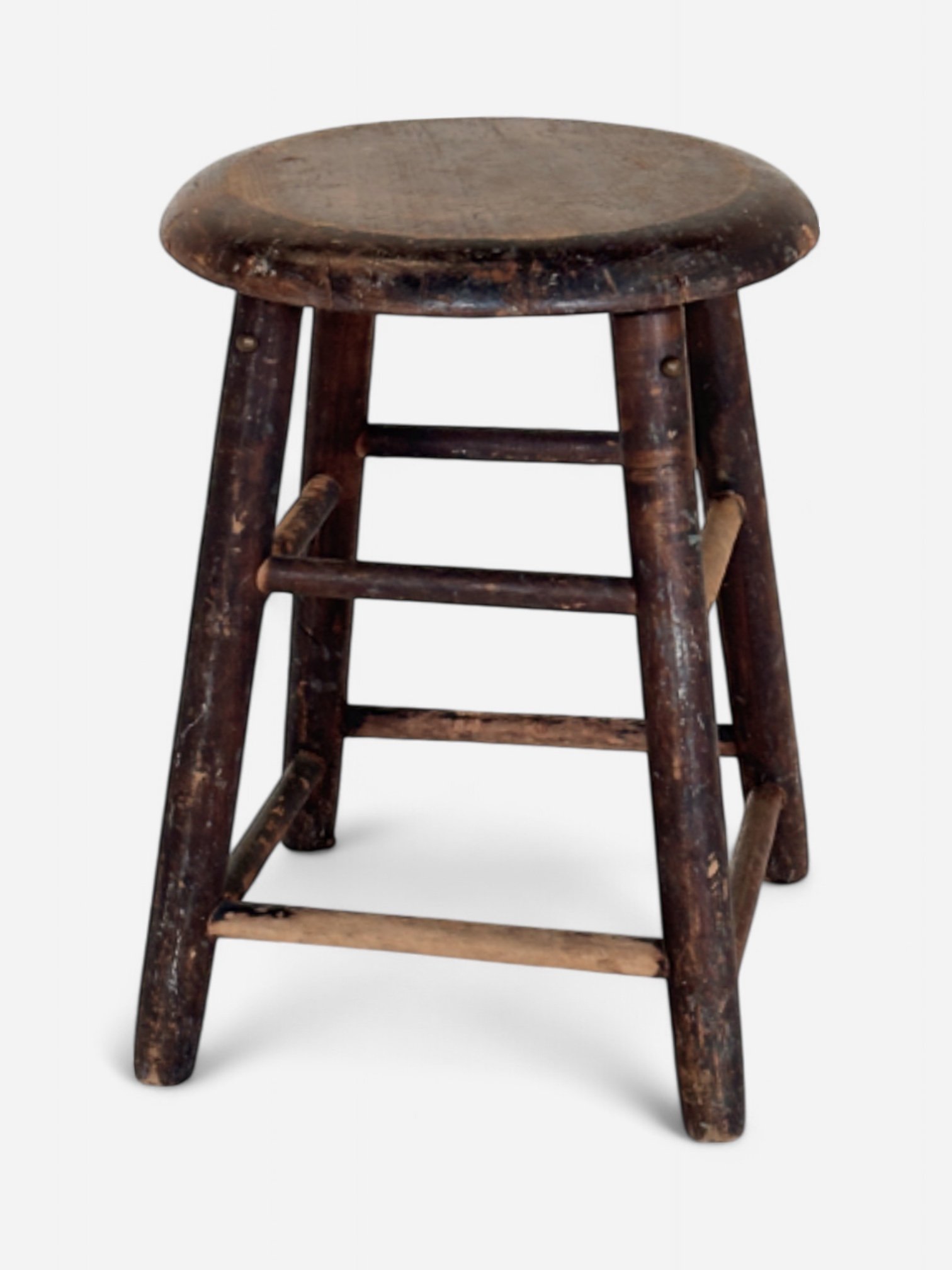 WOODEN SHORT STOOL