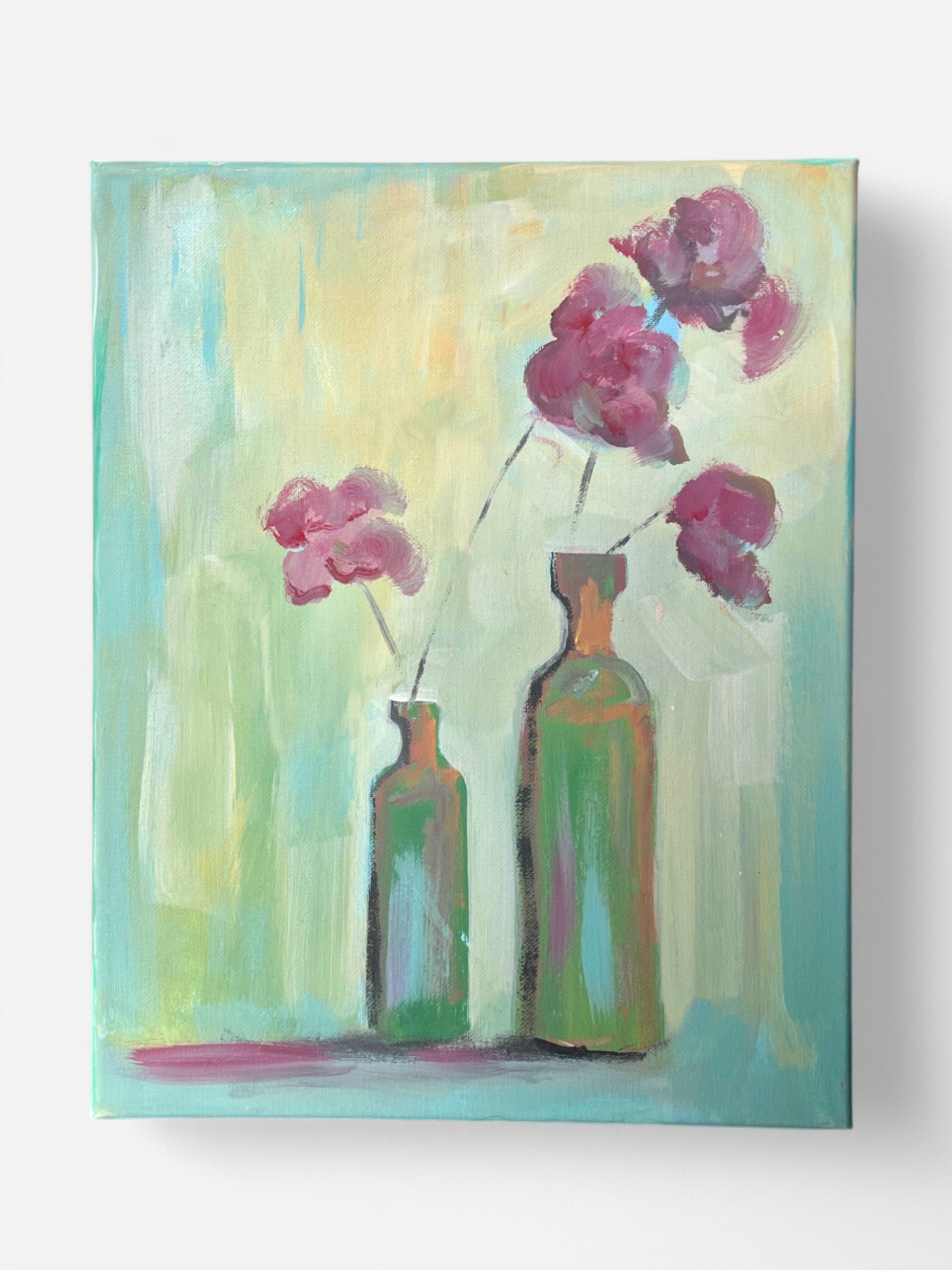 VIBRANT FLORAL CLEARED ART PAINTING #4