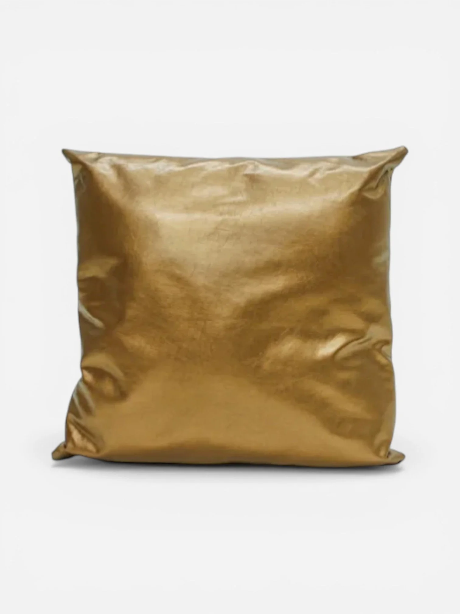BRONZE METALLIC PLEATHER PILLOW
