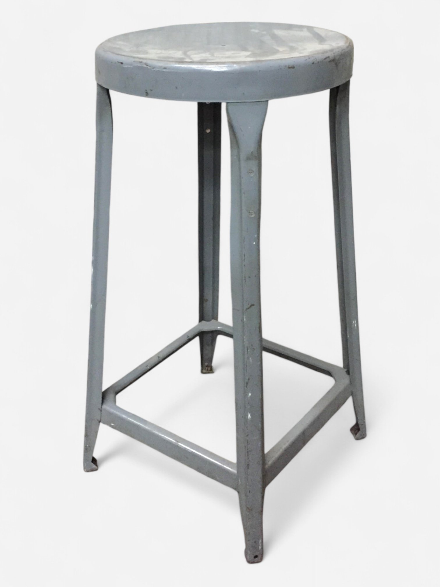 INDUSTRIAL METAL ROUND TOP STOOL