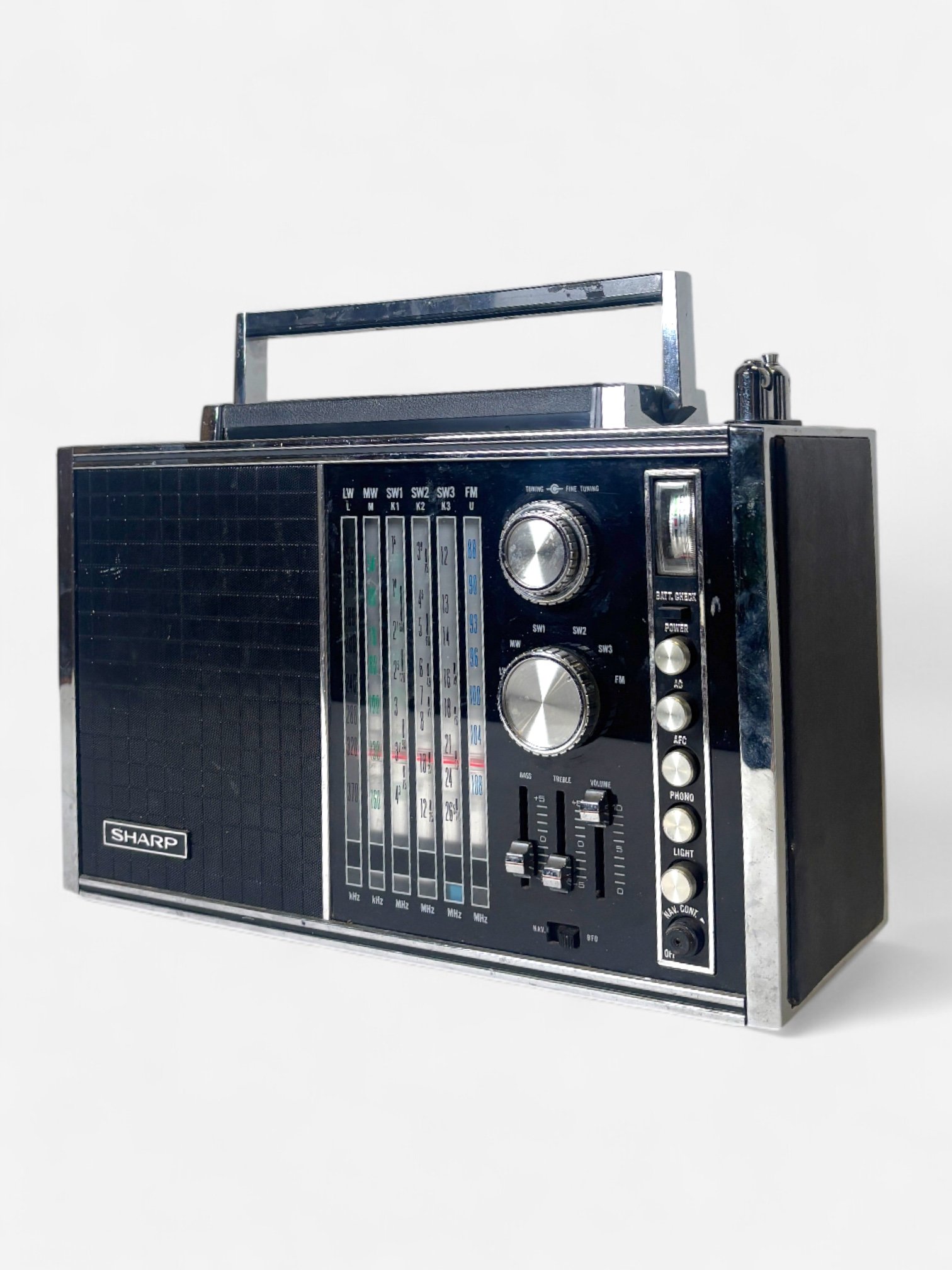 BLACK 1969 SHARP RADIO