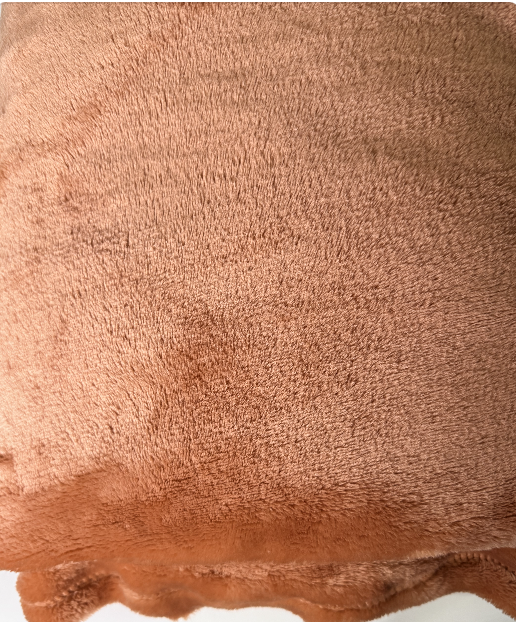 ORANGE KING SIZED FLEECE BEDSPREAD
