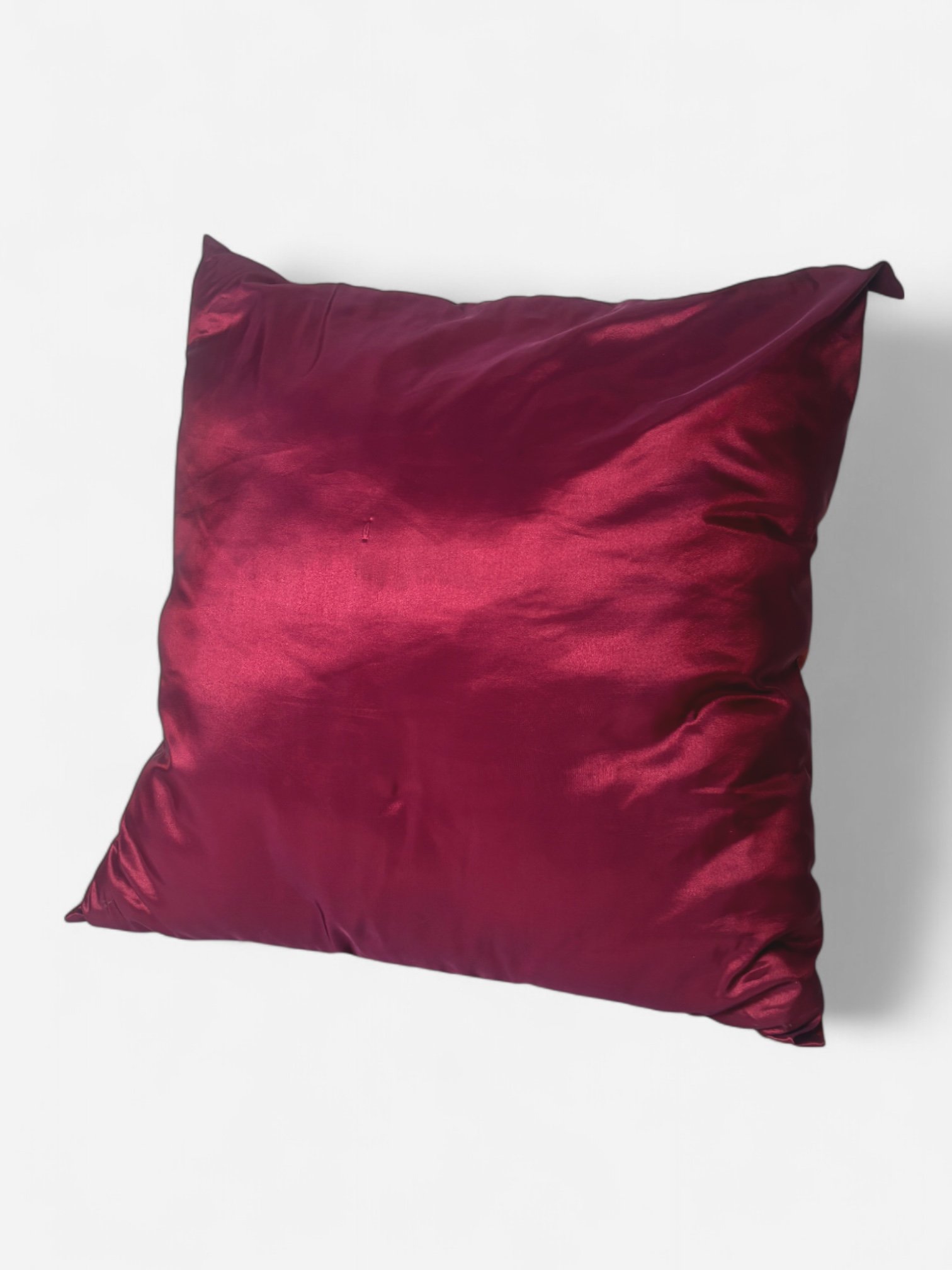 DOUBLE SIDED RED & PURPLE SATIN PILLOW