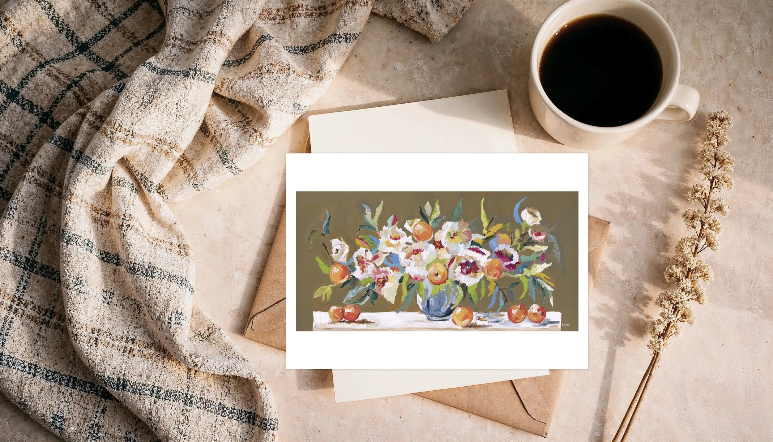 Orchard Elegance Greeting Card