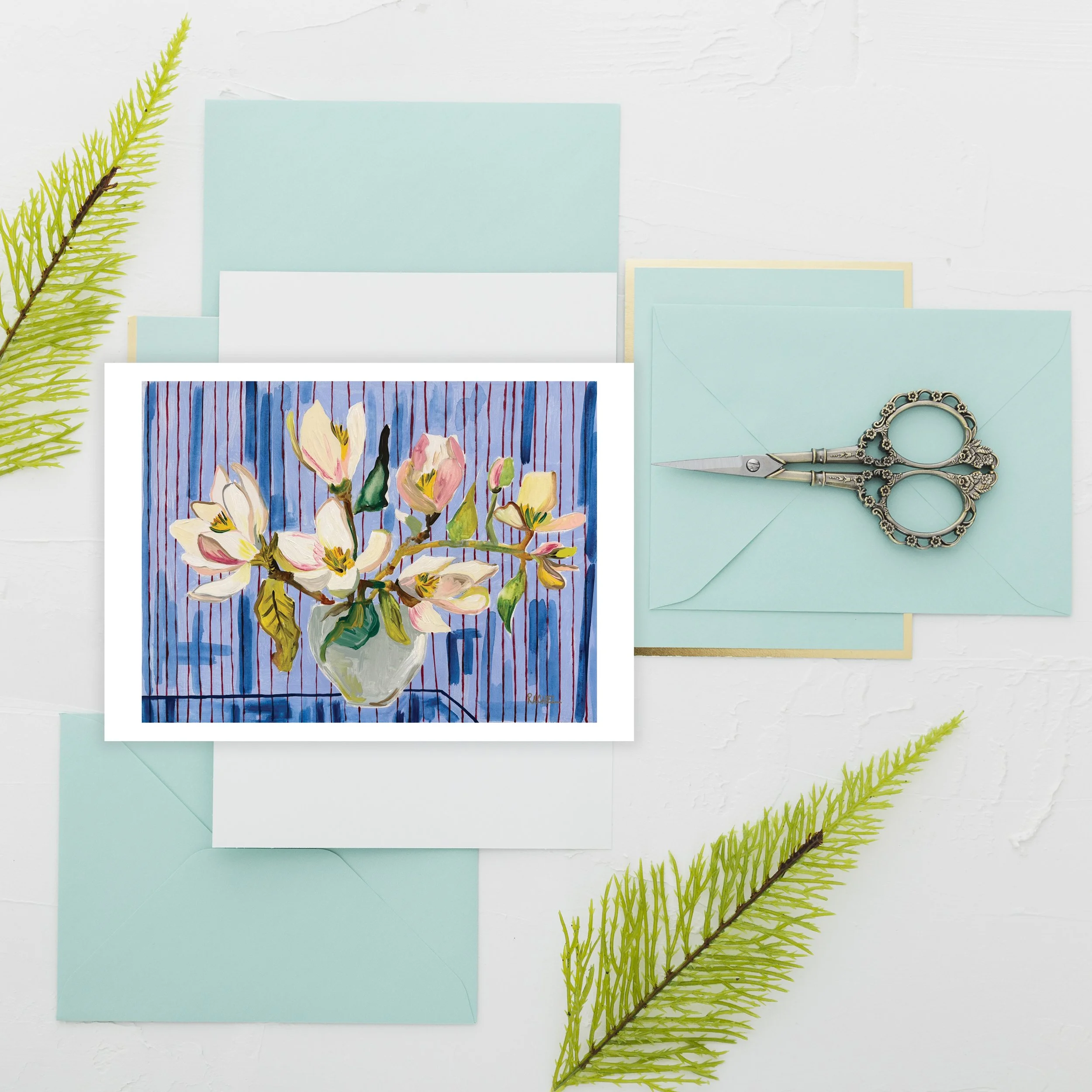 Stripes in the Cottage Greeting Card