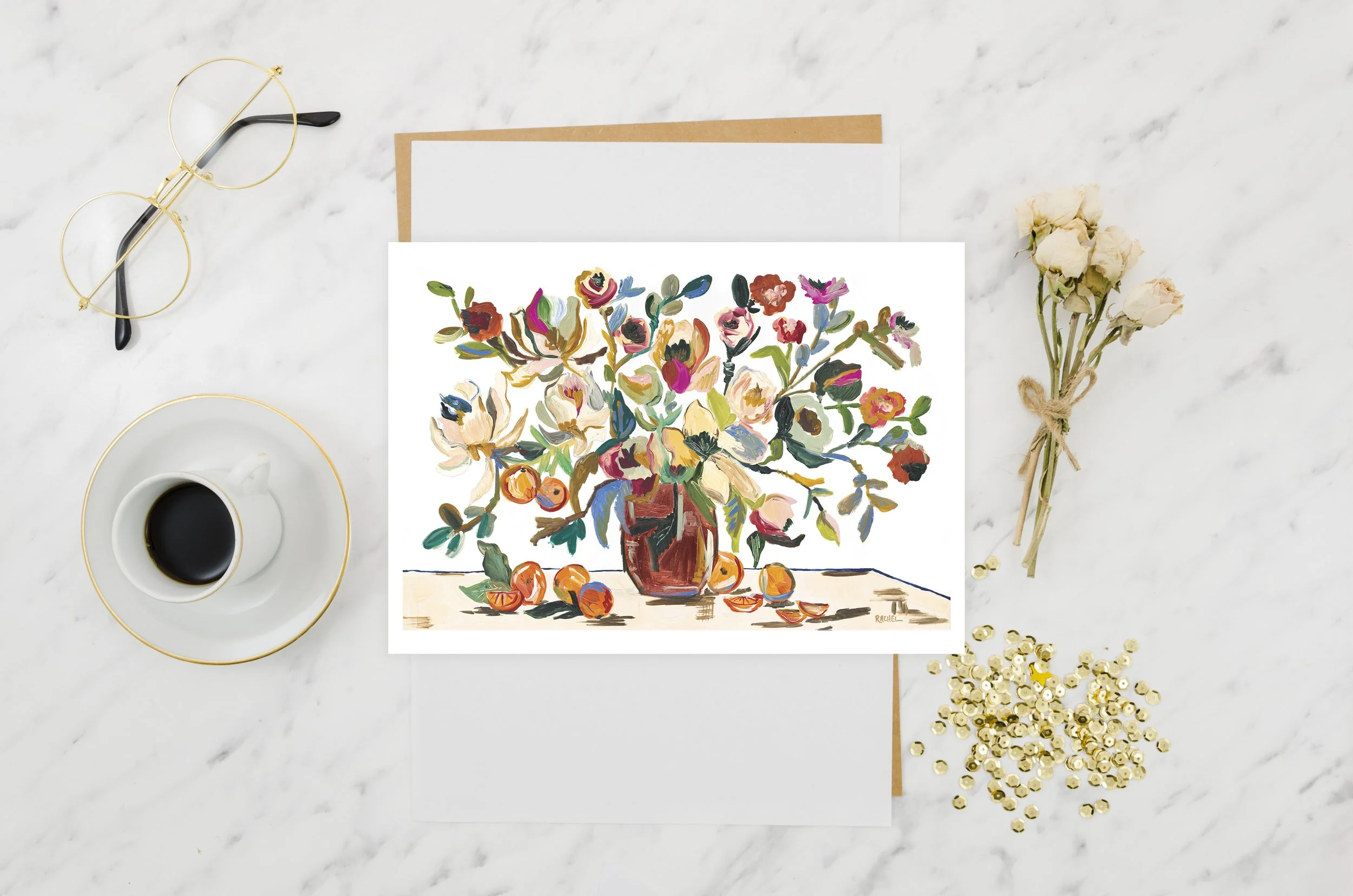 Statley in Bloom Greeting Card