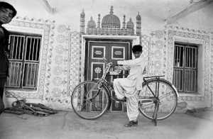 A boy with a bicycle in Dhordo, Gujarat | Modern silver gelatin print 10.5" x 15.5"