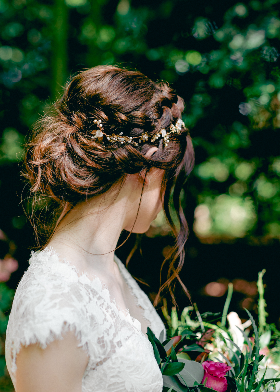 Boho bridal hair 