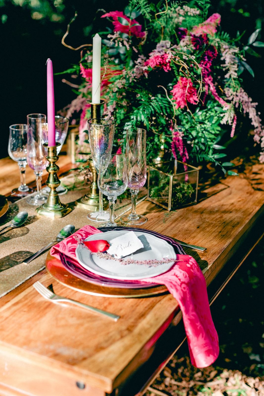 wedding breakfast table set up