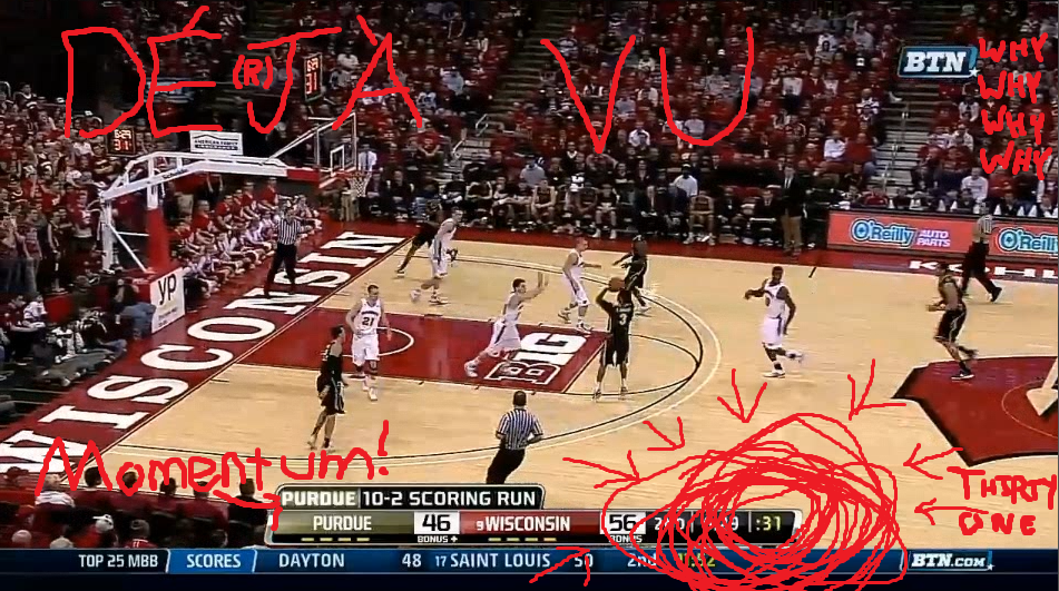 Boiler jabs countered by Badgers, Purdue falls 76-70