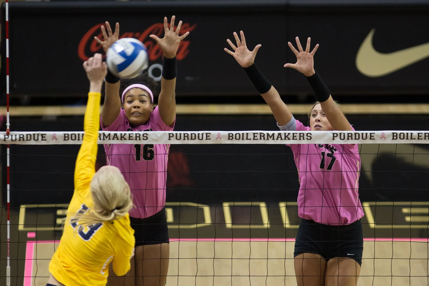 Blocking against Michigan - very successful