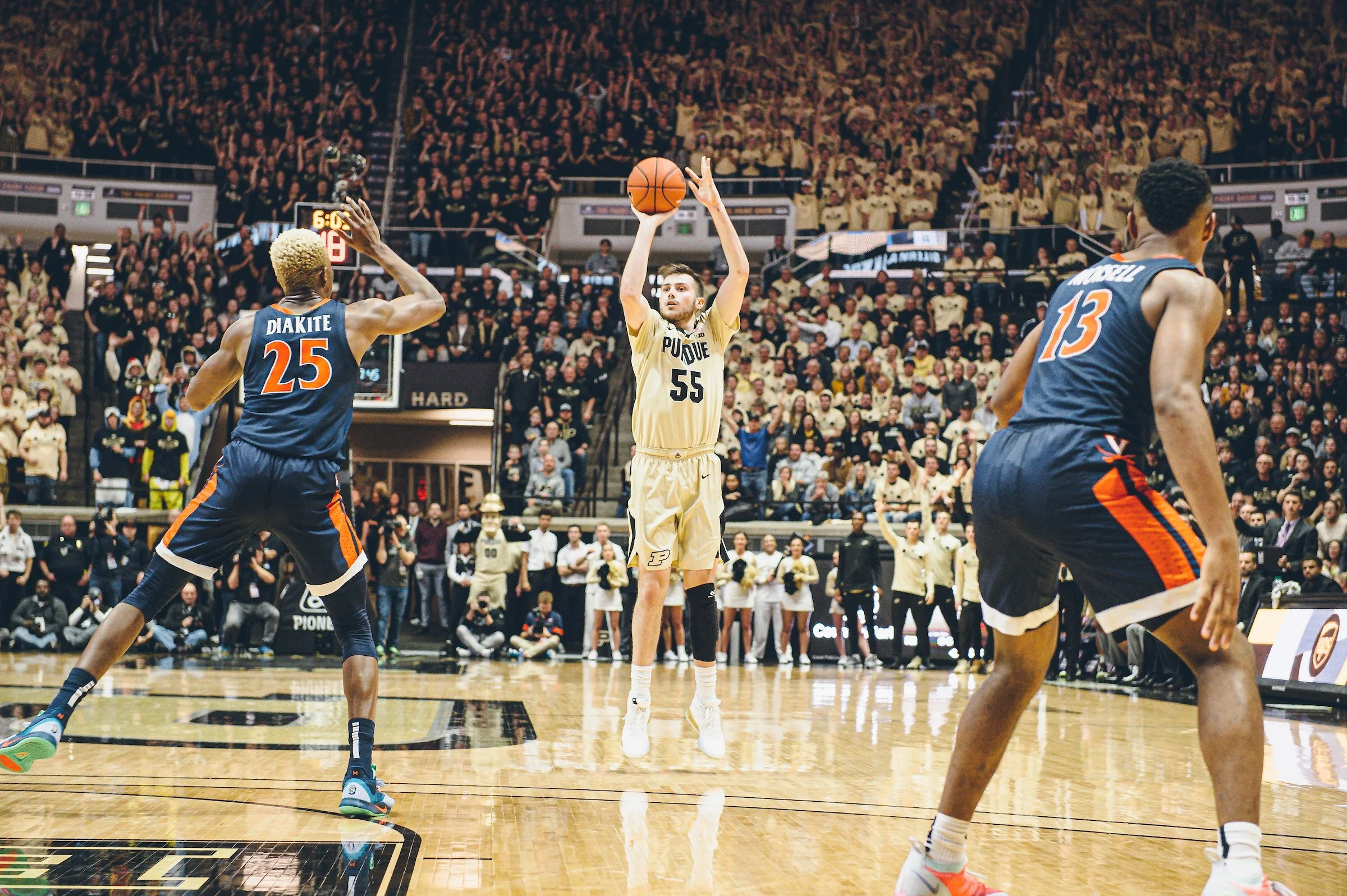 Purdue’s Mackey Magic Tops #5 Virginia 69-40