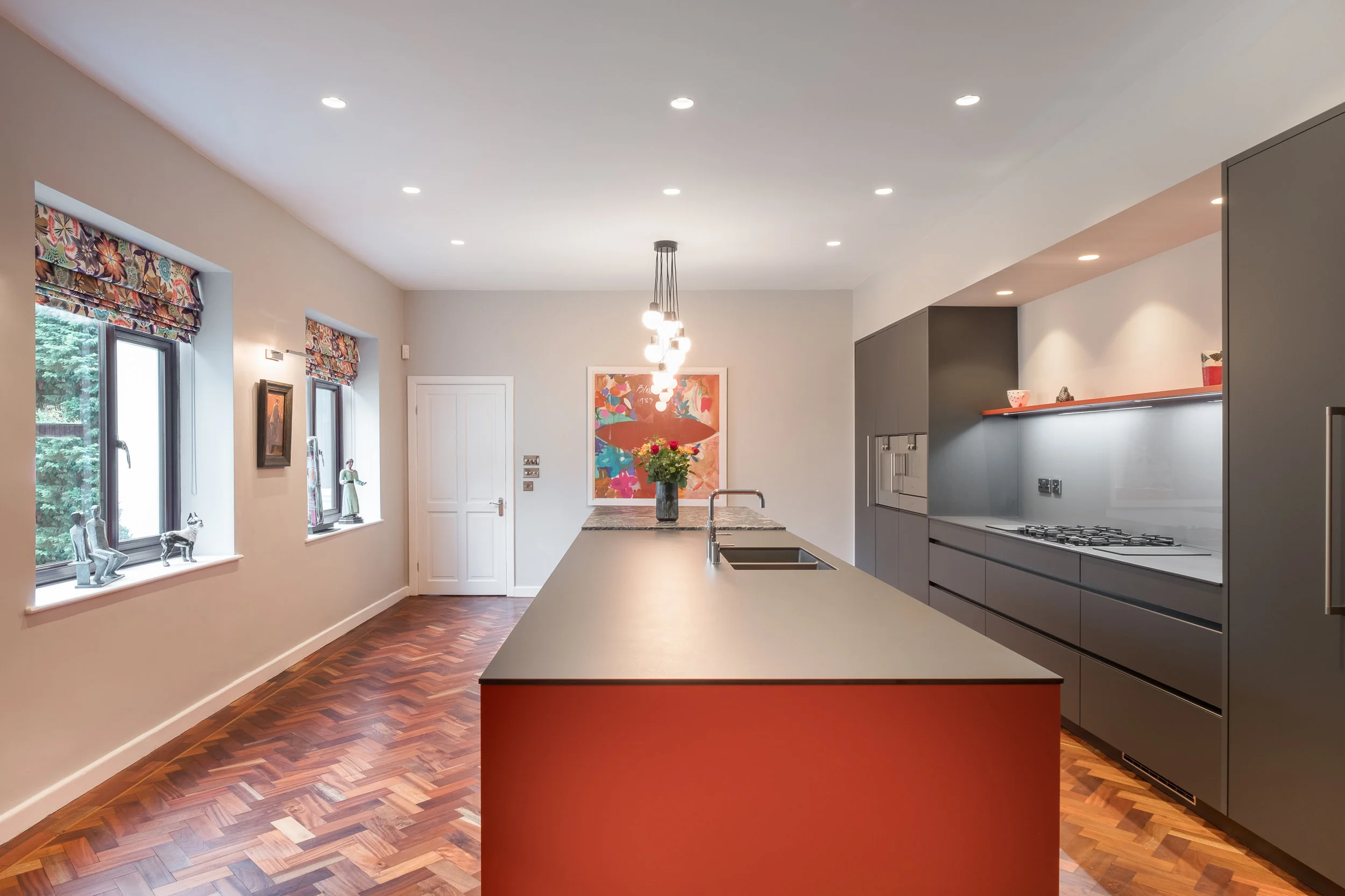 Cayenne and carbon grey kitchen 3