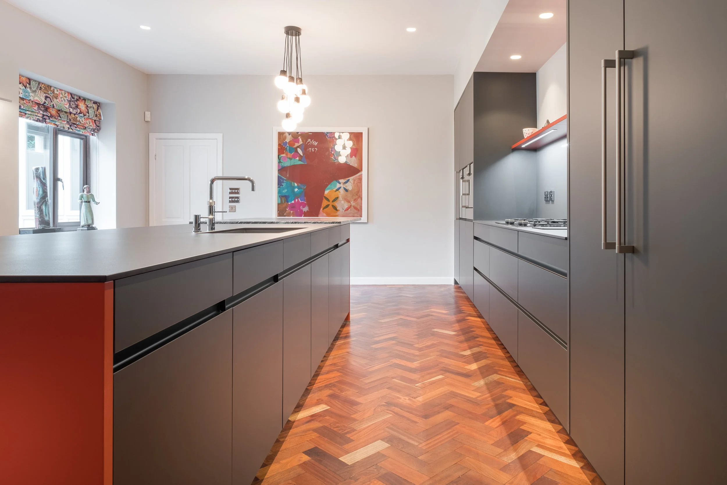 Cayenne and carbon grey kitchen 4