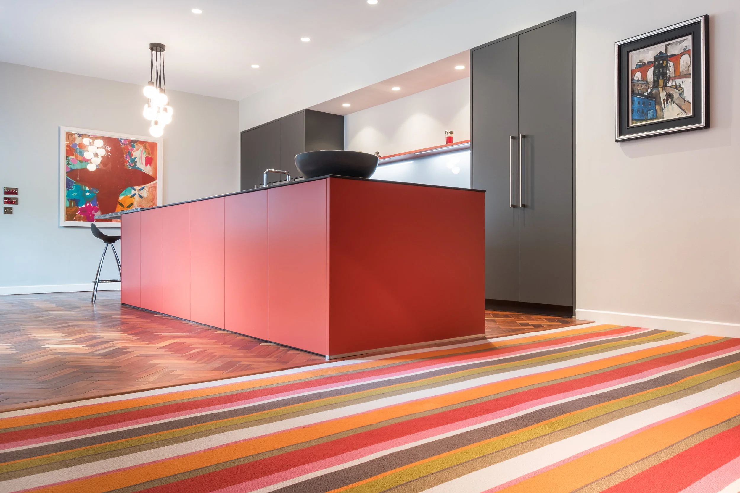 Cayenne and carbon grey kitchen 5