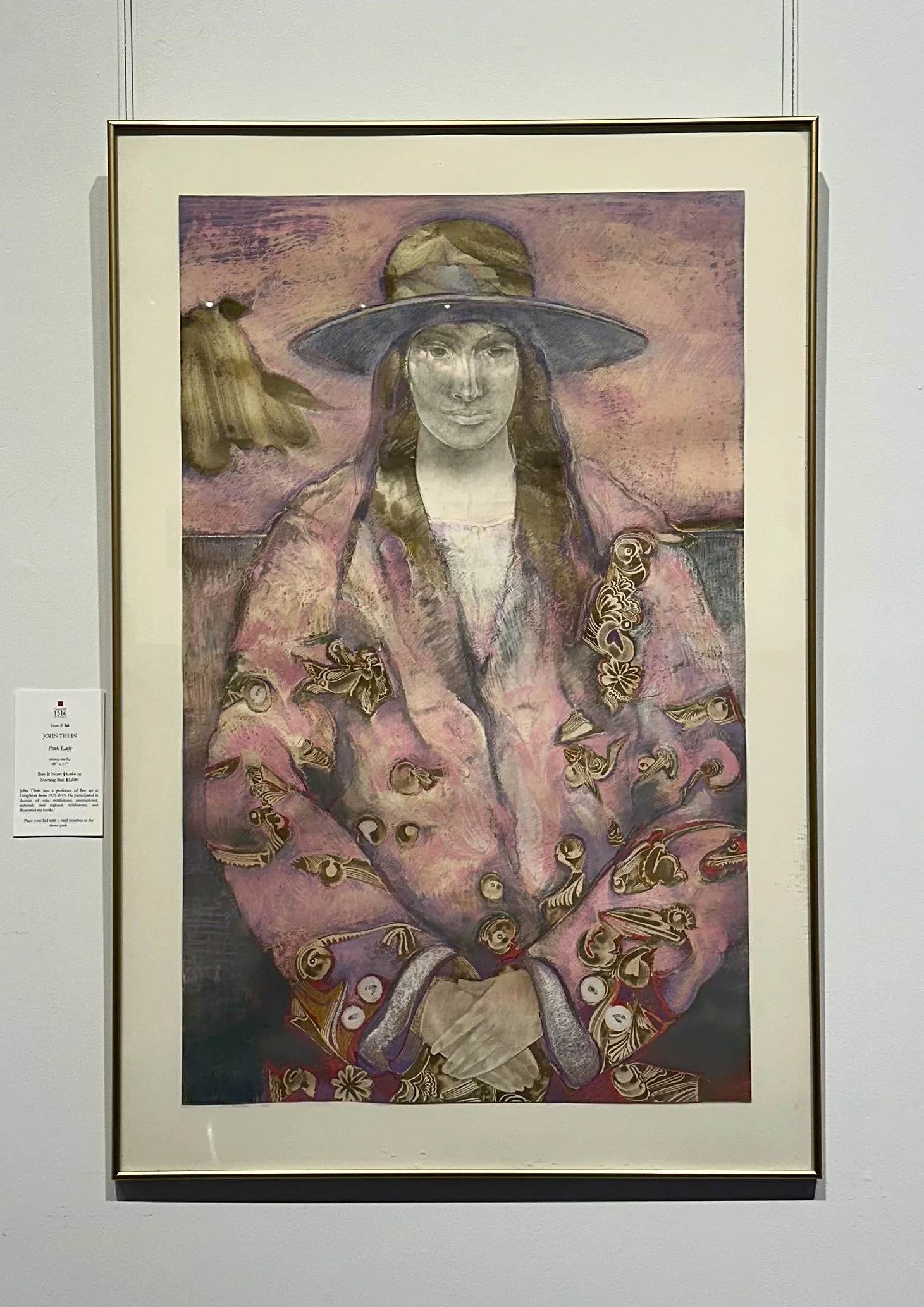 John Thein, "Pink Lady," 48" x 31", Mixed Media