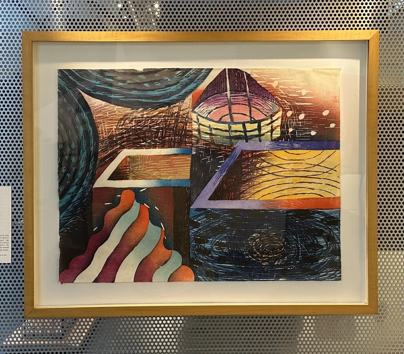 Karen Kunc, "Found/Made Mosaic," 25" x 31", woodcut print