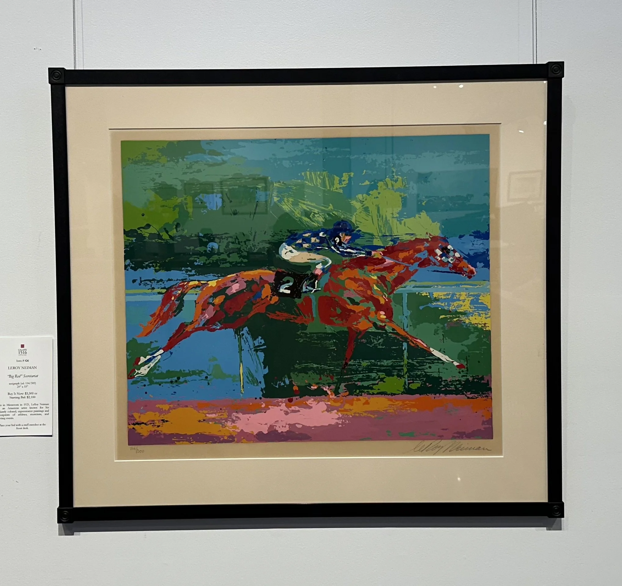 LeRoy Neiman, "'Big Red' Secretariat," 29" x 33", serigraph 134/300