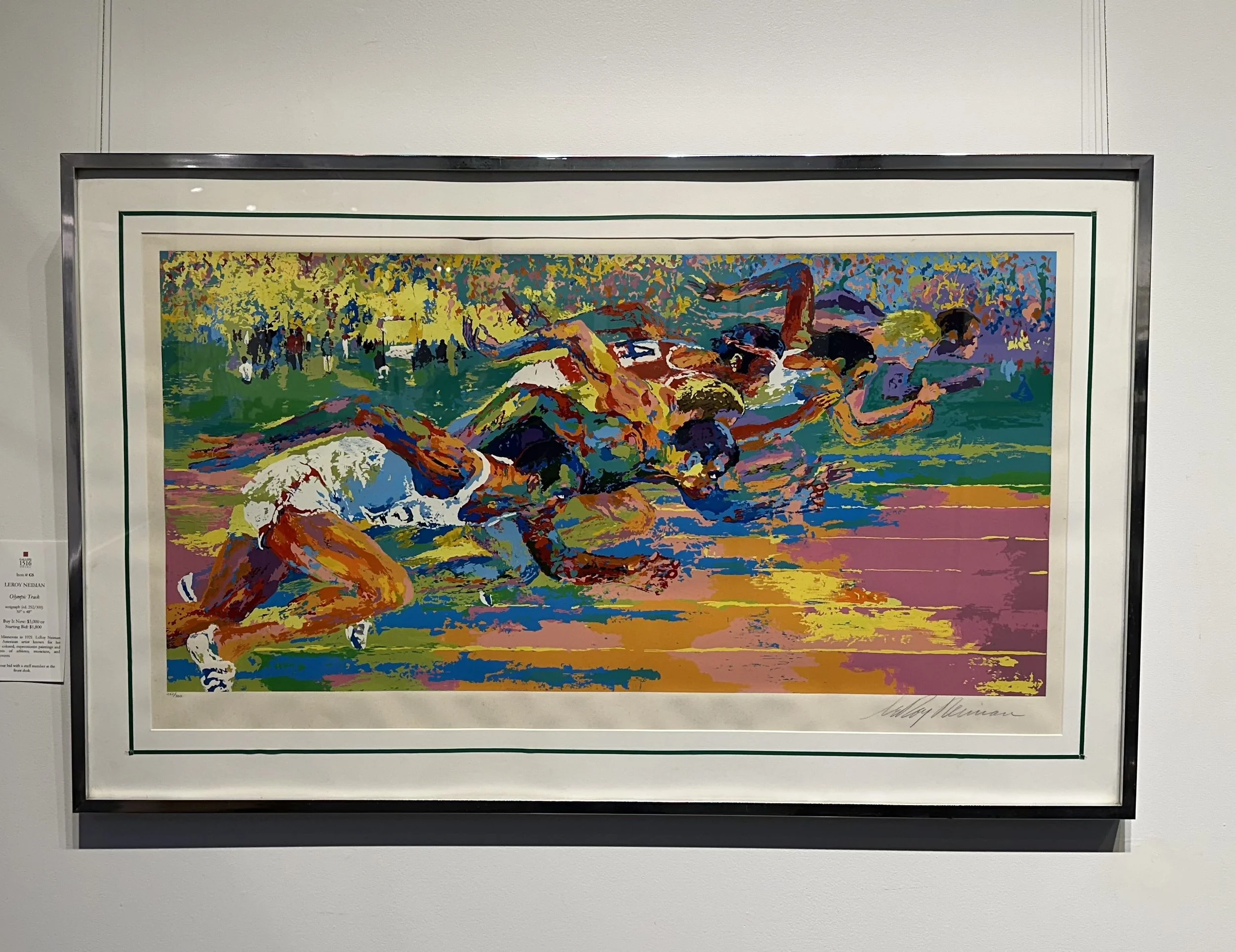 LeRoy Neiman, "Olympic Track," 30" x 48", serigraph 252/300