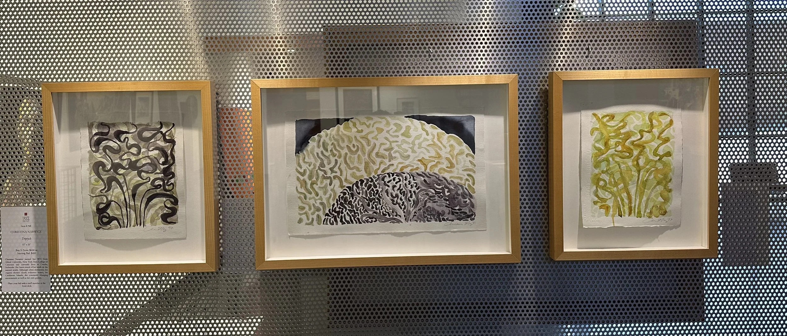 Christina Narwicz, "Triptych," 15" x 55"