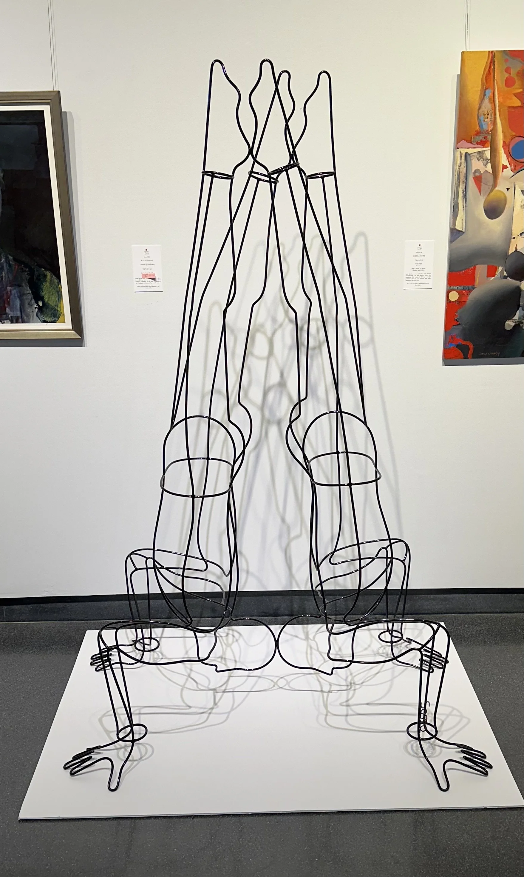 Lawrence Sosso, "Untitled (Handstand)," 73"h x 51"w x 33"d, coated metal wire