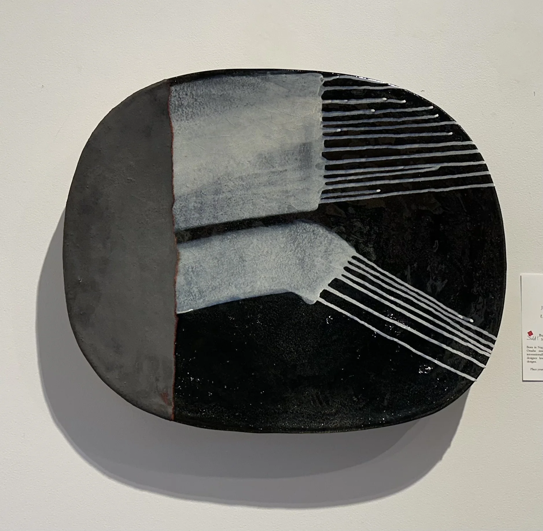 Jun Kaneko, "Untitled (Charger)," 21.5" x 26", ceramic
