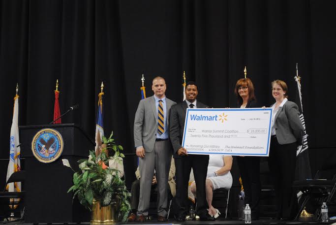 CEO and Co-Founder of Warrior Summit Coalition James J. Flagg and PR Director Jason Memmen receive grant from Walmart.