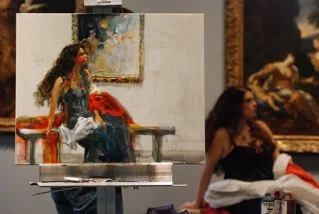 After a further 40 mins., the painting was completed to this point, and the demonstration over...