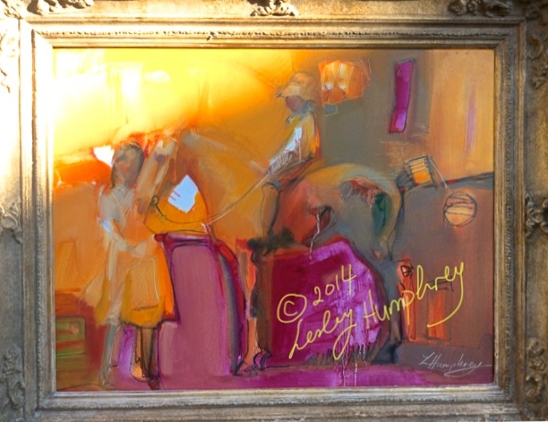 Little Betty : A Ray Of Hope. 2014 by Lesley Humphrey 14″ x 18″ oil on linen.
