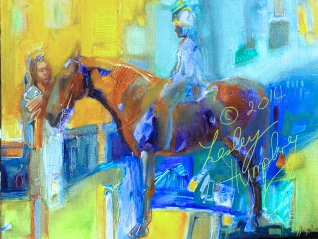 Little Betty : Full Of Life. Copyright Lesley Humphrey 2014 14″ x 18″ oil on linen