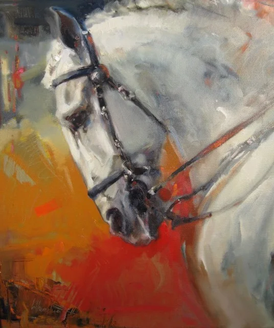 7.  Painting a Horse Head Step-By-Step : Lusitano Demo : Part 2