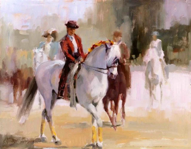Tentador and Dulce : Before The Parade : Alla Prima Oil by Lesley Humphrey