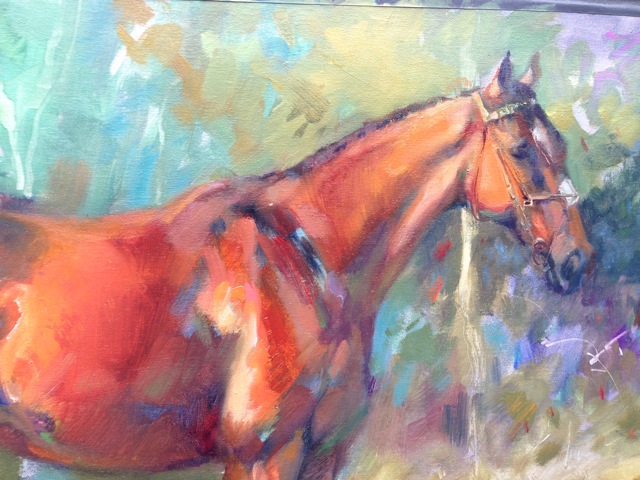 Reflected colors also applied to front end of horse..