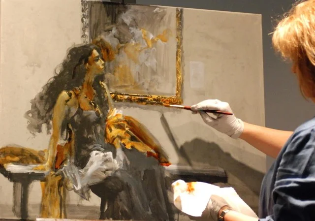 Adding glazed layer of quinachridone red