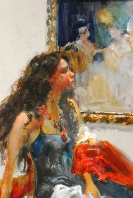 Close-up of focal area. (I admit, she looks like she’s blushing, but I can fix that back in the studio.)