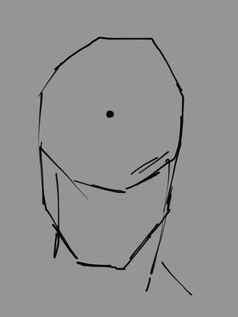 1. The ‘measure’ center dot to calculate jaw bottom. (Creates thirds)