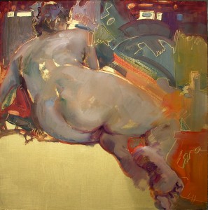 “Late To Model Group” 12 x 12 oil. The name says it all! However, as I began to paint this 1-hour sketch, I realized how lucky I was to have the opportunity to capture this beautiful, female form.