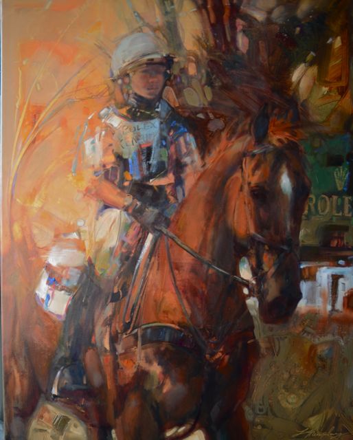 Time To Believe. 30 x 24 oil on canvas. On exhibition with the American Academy of Equine Art Invitational Show, April through May at Spindletop Hall, Lexington, Kentucky