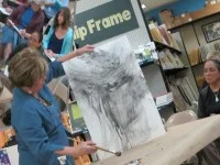 Manipulating the board. I then let it dry completely before I proceed