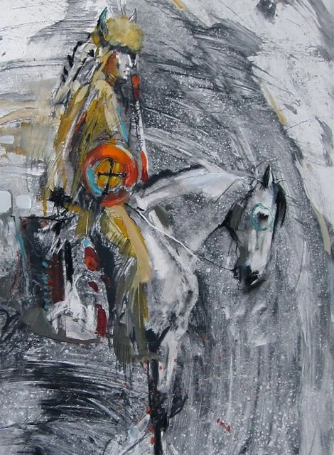 5.  Expression In Charcoal & Gouache : American Indian Shaman