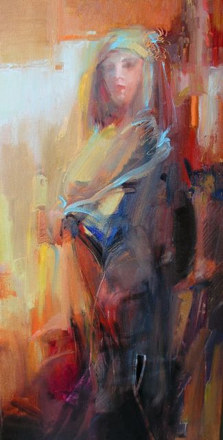 Emotions, darkness, saying goodbye; Utter pain coursed through me as my brush selected these colors and shapes. Absolutely no thought was present. Just tears and maybe a little bit of anger.
