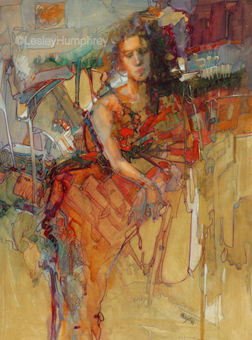 MAYA 16" x 12" - watercolour on paper & mounted to panel