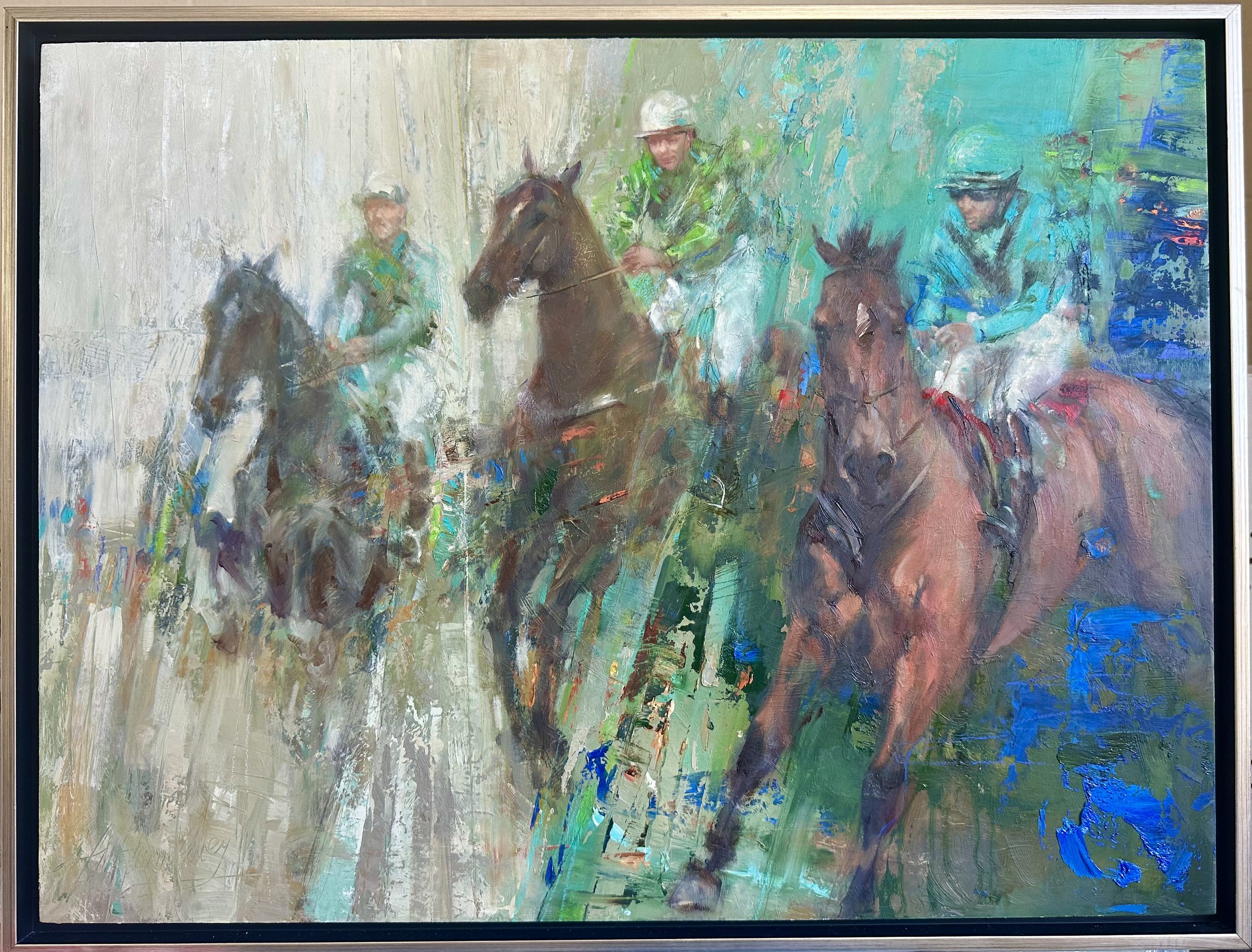 MONTPELIER GENERATIONS 18" x 24" oil on panel by Lesley Humphrey