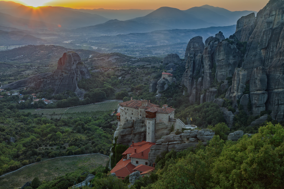 Meteora Landscape and Its Monasteries