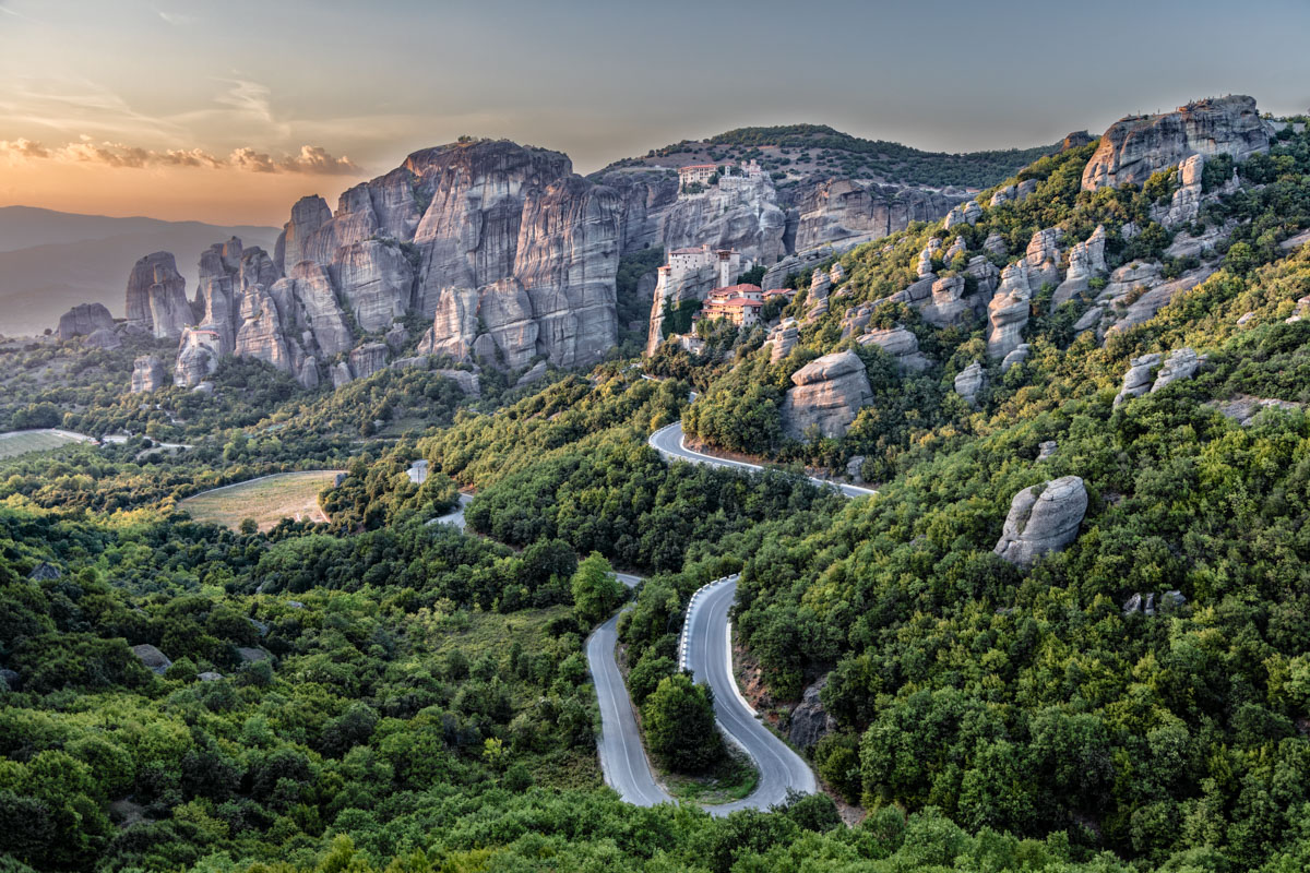 A View Of The Meteora Valley In Greece
